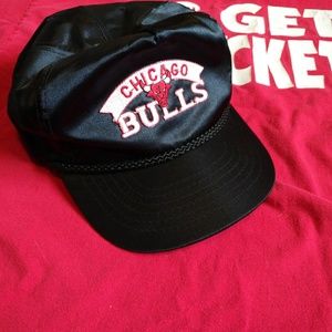 Vintage Chicago Bulls Hat 1980/90's satin Jordan